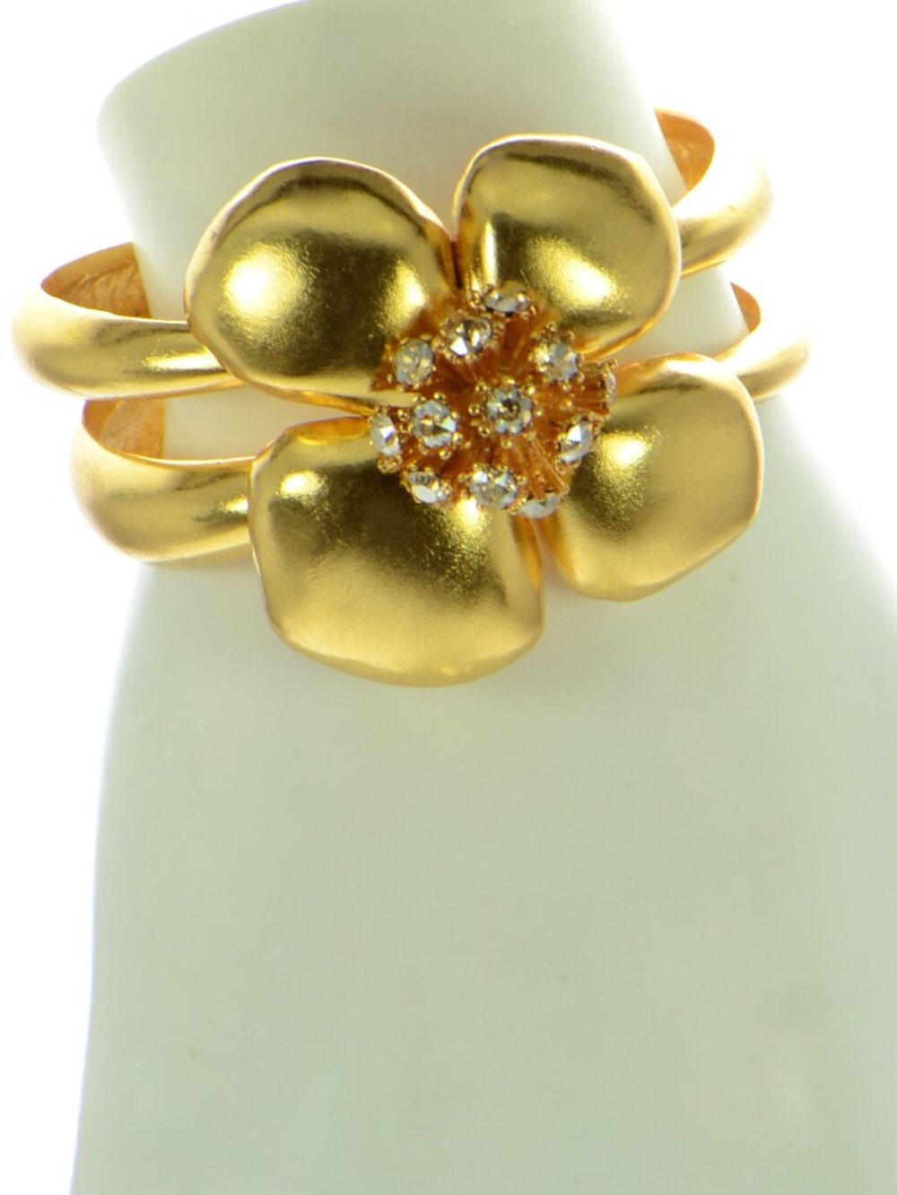Vintage Oscar de la Renta Gold-tone Flower Bracelet